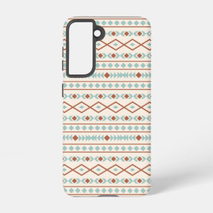 Coque Samsung Galaxy Aztec Formes Motif rouille crème Turquoise