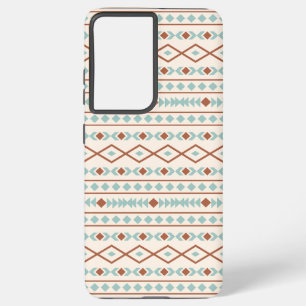 Coque Samsung Galaxy Aztec Formes Motif rouille crème Turquoise