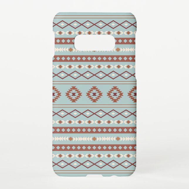Coque Samsung Galaxy Aztec Mixte Motif Motif Rusts Crème Bleu (Dos)