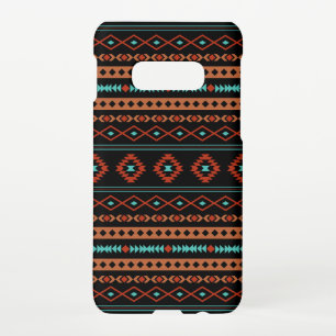 Coque Samsung Galaxy S10E Aztec Rusts Turquoise Noir Motifs mélangés Motif