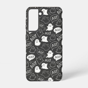 Coque Samsung Galaxy B&W Cute Doodle Halloween Motif