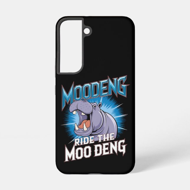 Coque Samsung Galaxy Balade à dos d'hippopotame MOO DENG The MOO DENG (Verso)