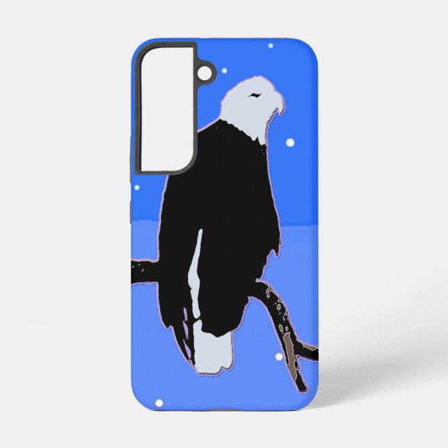 Coque Samsung Galaxy Bald Eagle en hiver - Art original de la faune (Verso)