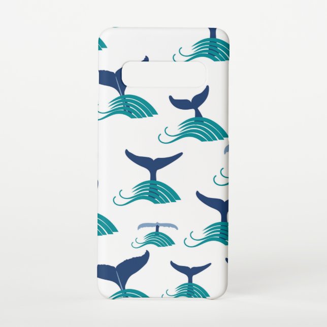 Coque Samsung Galaxy Baleine bleue Queue Vagues Mer Animal Océan Marin (Dos)