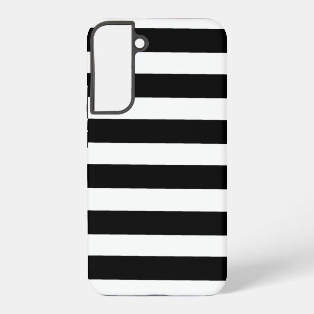 Coque Samsung Galaxy Bandes noires et blanches (Verso)