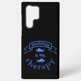 Coque Samsung Galaxy Bannière ruban La pêche est ma thérapie