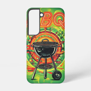 Coque Samsung Galaxy Barbecue Grill Retro Art Vintage coloré Design