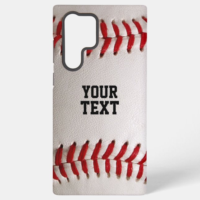 Coque Samsung Galaxy Baseball avec nom personnalisé (Verso)