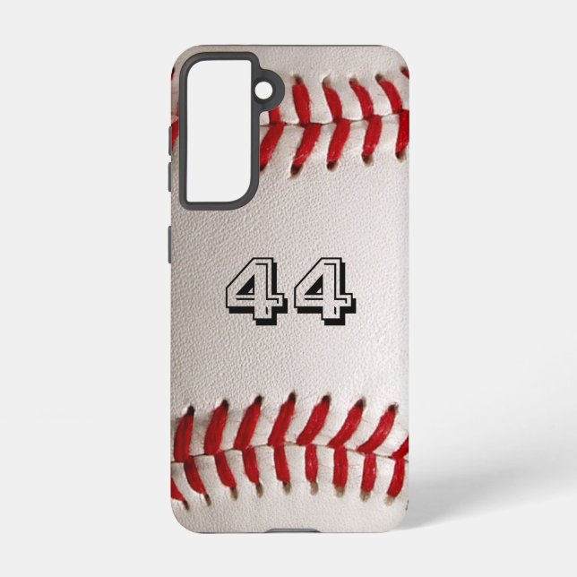 Coque Samsung Galaxy Baseball avec numéro personnalisable (Verso)