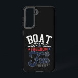 Coque Samsung Galaxy Bateau Freedom Fun 4 juillet Bateau<br><div class="desc">Bateau Freedom Fun 4 juillet Bateau</div>