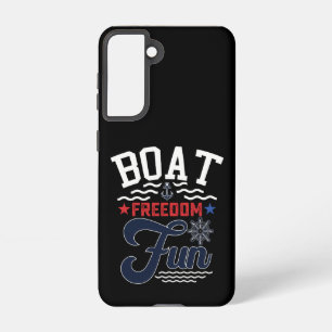 Coque Samsung Galaxy Bateau Liberté Fun 4 juillet marin 