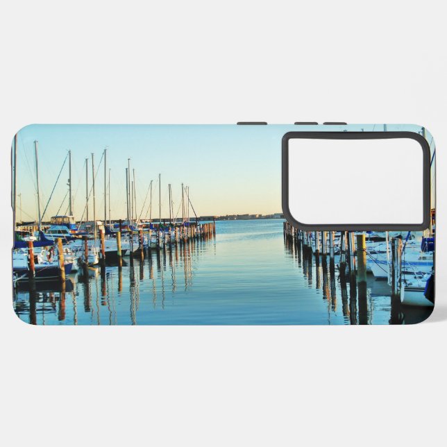 Coque Samsung Galaxy Bateaux à la marina par Shirley Taylor (Côté gauche)