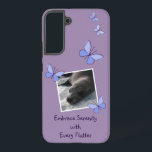 Coque Samsung Galaxy Batterie papillon photo personnalisée<br><div class="desc">Le Coque photo personnalisé Fsenterie Samsung Galaxy S22 fait partie de la collection Fbattage in Blue Bathroom Decor & Beach Accessories. Ajoutez votre devise et l'image d'un moment de sérénité pour en faire la vôtre. En suivant le "Edit using design tool permet de modifier toutes les couleurs. Pour toute demande...</div>