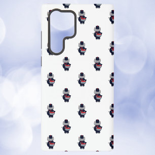 Coque Samsung Galaxy Batteur de fanfare félin bleu marine et rouge