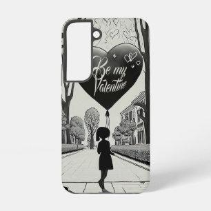 Coque Samsung Galaxy Be My Valentine in Manga Style Monochrome 1617