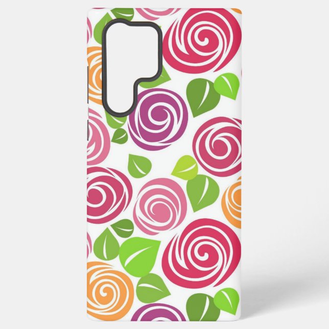 Coque Samsung Galaxy Beau motif floral de roses (Verso)