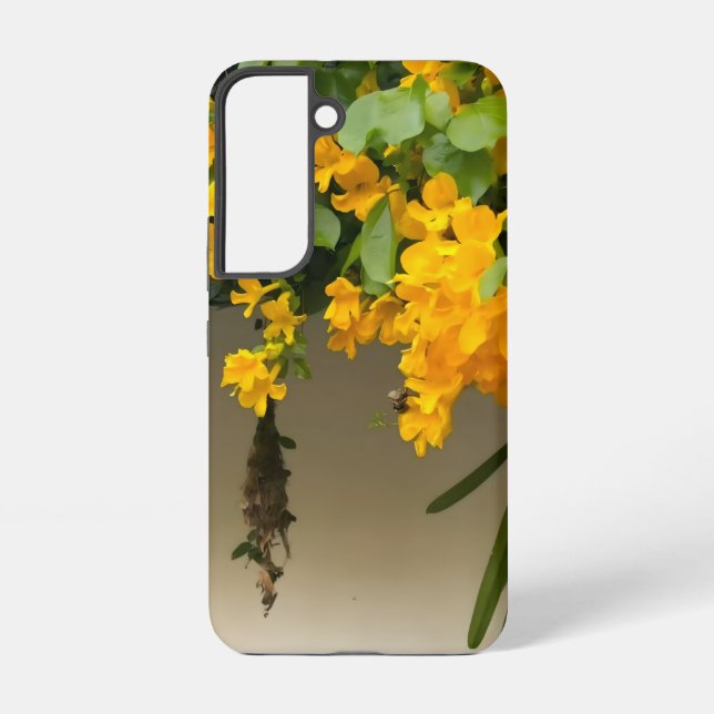 Coque Samsung Galaxy Beauté Fleur Dorée (Verso)