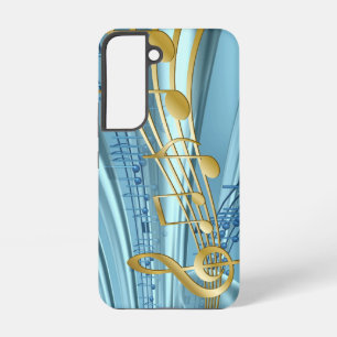 Coque Samsung Galaxy Bébé Bleu Tendance Notes Musicales