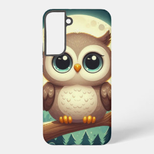 Coque Samsung Galaxy Bébé chouette mignon la nuit avec la lune