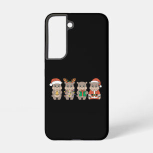 Coque Samsung Galaxy Bébé Hippopotame Moo Deng Noël