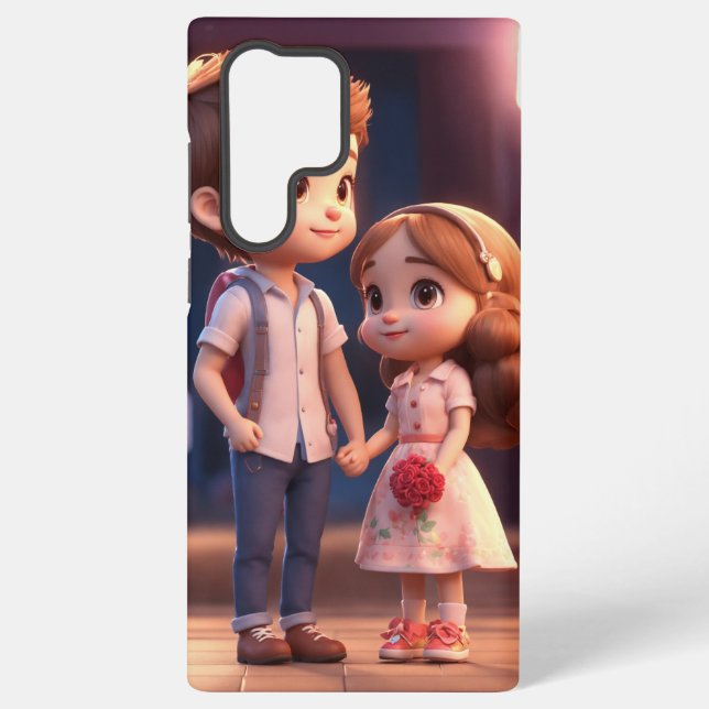 Coque Samsung Galaxy bébés Love Story Coques mobiles (Verso)