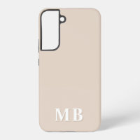Beige | Monogramme Initial Moderne Minimaliste