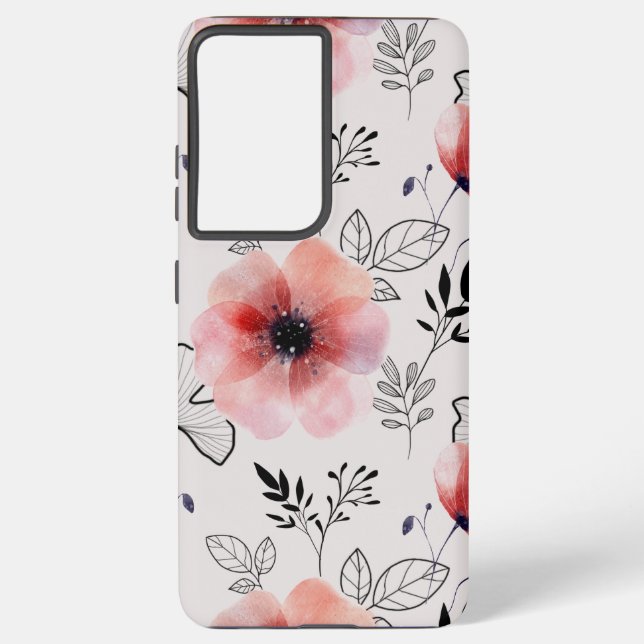 Coque Samsung Galaxy Belle florale (Verso)