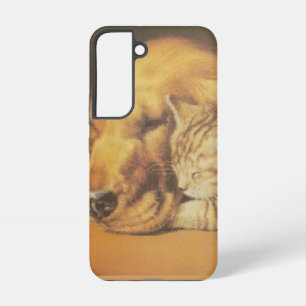 Coque Samsung Galaxy Belle Impression d'Art de Chat et Chien Affectueux