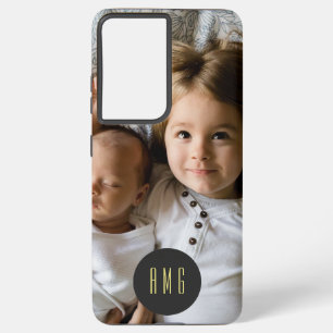 Coque Samsung Galaxy Belle photo et monogramme de famille