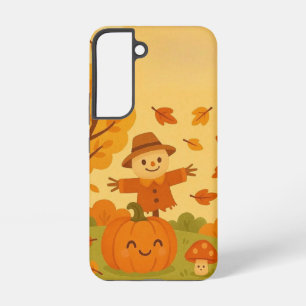Coque Samsung Galaxy Belle scène d'automne avec citrouille et écureuil