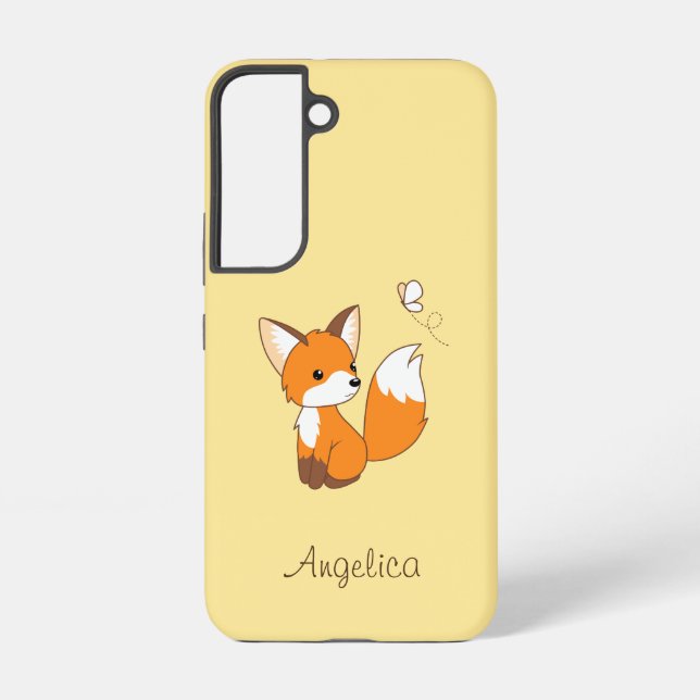 Coque Samsung Galaxy Beurre à regarder de la petite Fox mignonne (Verso)