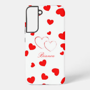 Coque Samsung Galaxy Bianca - Cœurs Mignons - personnalisez-le avec vot