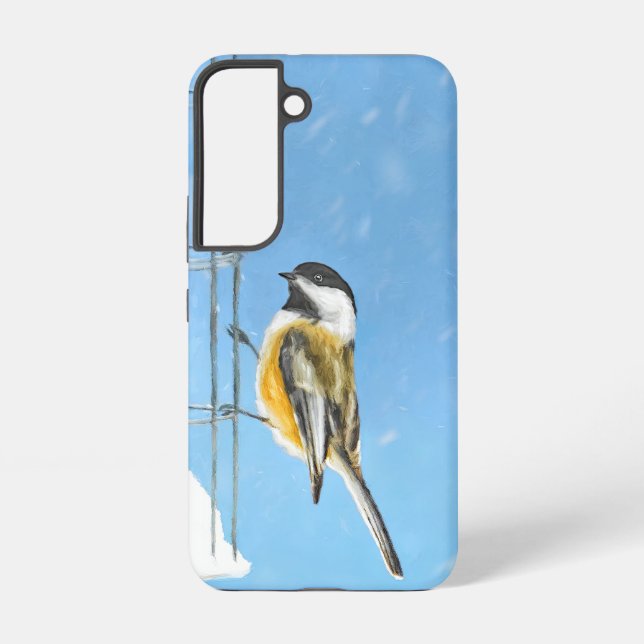 Coque Samsung Galaxy Bickadee sur la peinture d'alimentation - Oiseaux  (Verso)