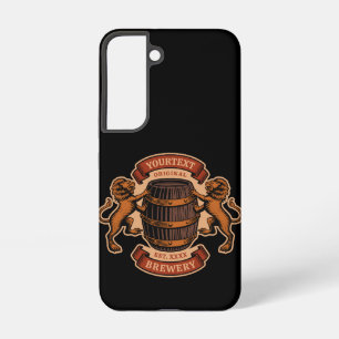 Coque Samsung Galaxy Bières de brasserie personnalisées Vintage Lion Ba