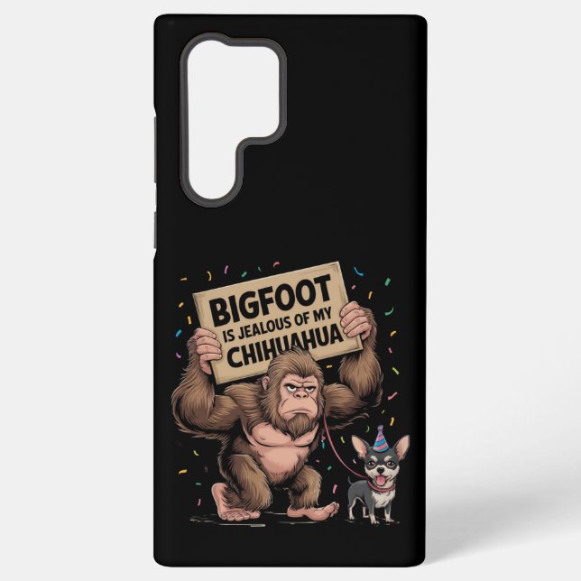 Coque Samsung Galaxy Bigfoot est jaloux de mon Chihuahua (Verso)