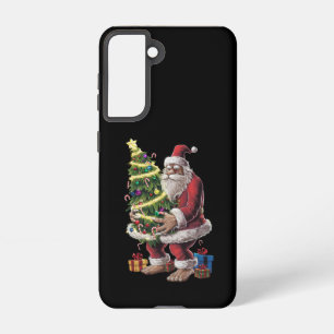 Coque Samsung Galaxy Bigfoot Noël Arbre Lumières Noël Sasquatatch Amour