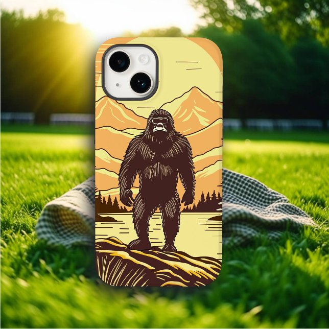 Coque Samsung Galaxy Bigfoot Sasquatch Retro Art Personnalisé (Créateur téléchargé)