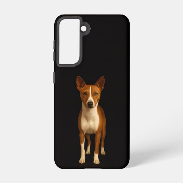 Coque Samsung Galaxy Black 4 Luxe  Galaxy S21 Case, Classy Basenji (Verso)