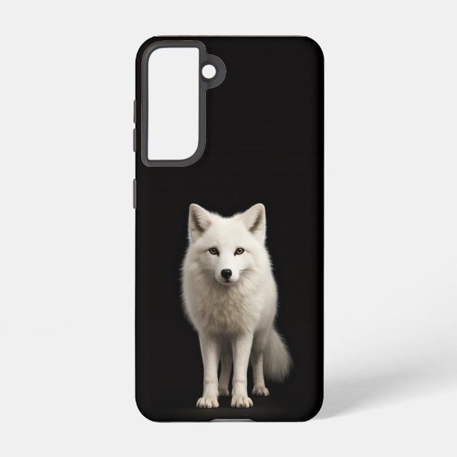 Coque Samsung Galaxy Black 4 Luxe  Galaxy S21 Case, Ivory Arctic Fox (Verso)