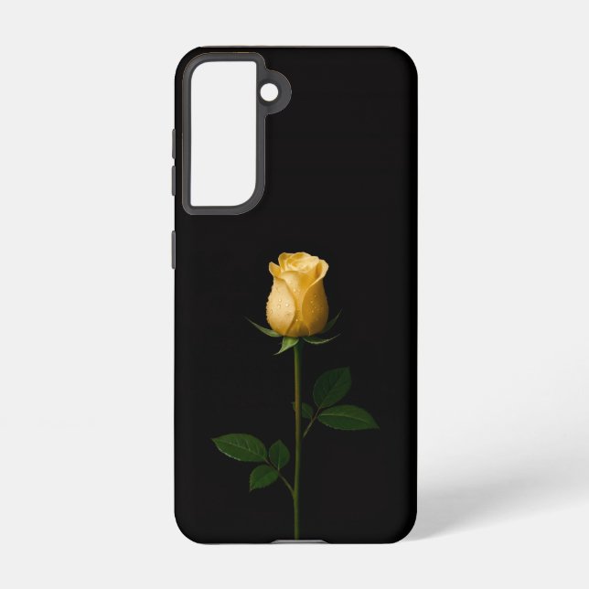 Coque Samsung Galaxy Black 4 Luxe  Galaxy S21 Case, Sunlit Yellow Rose (Verso)