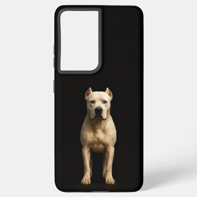 Coque Samsung Galaxy Black 4 Luxe Galaxy S21 Plus, Bold Dogo Argentino (Verso)