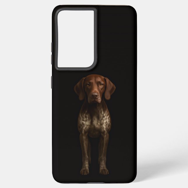Coque Samsung Galaxy Black 4 Luxe Galaxy S21 Plus, German Pointer (Verso)