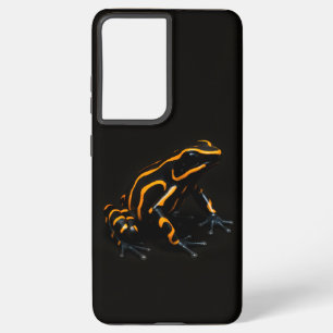 Coque Samsung Galaxy Black 4 Luxe Galaxy S21 Plus, grenouille orange no