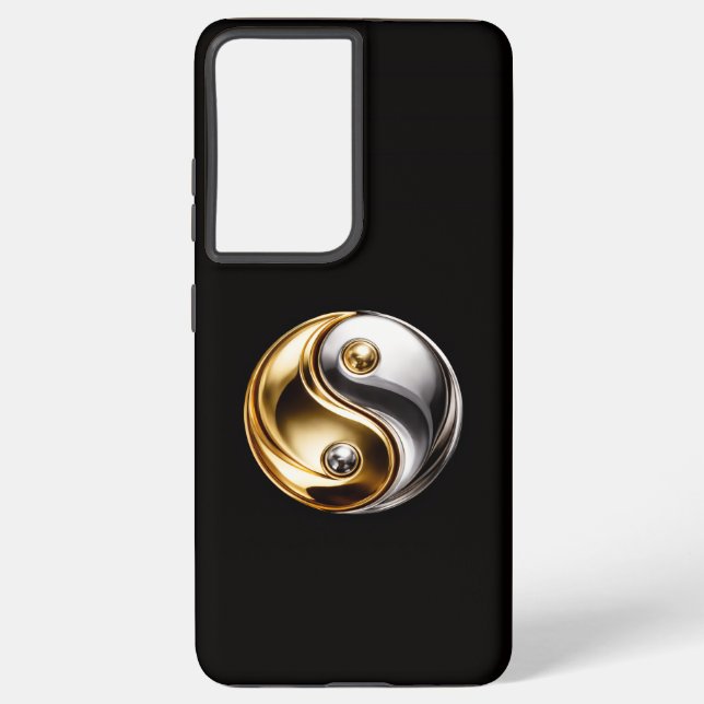 Coque Samsung Galaxy Black 4 Luxe Galaxy S21 Plus, Harmony Yin Yang (Verso)
