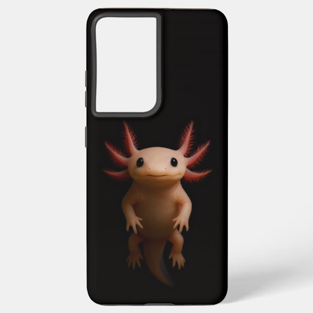 Coque Samsung Galaxy Black 4 Luxe Galaxy S21 Plus, Mexican Axolotl (Verso)