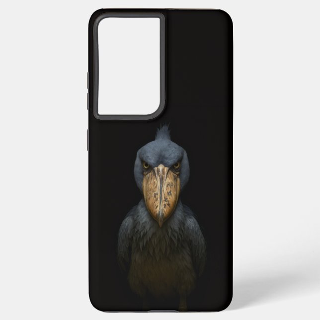 Coque Samsung Galaxy Black 4 Luxe Galaxy S21 Plus, Shoebill Bird (Verso)