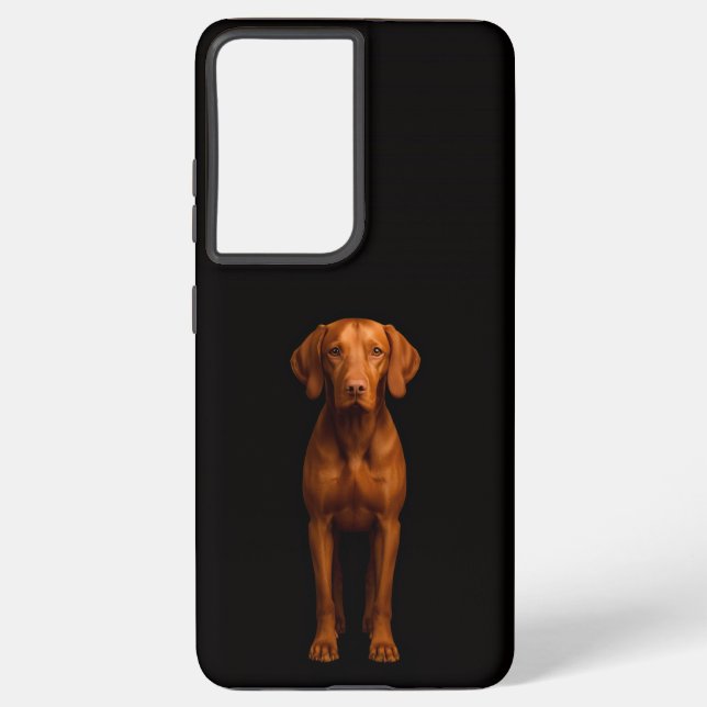 Coque Samsung Galaxy Black 4 Luxe Galaxy S21 Ultra, Agile Vizsla Dog (Verso)