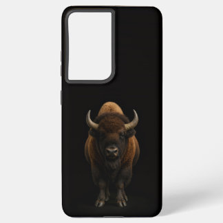 Coque Samsung Galaxy Black 4 Luxe Galaxy S21 Ultra, American Bison