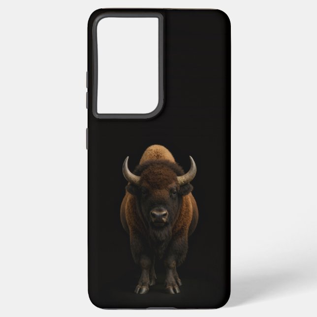 Coque Samsung Galaxy Black 4 Luxe Galaxy S21 Ultra, American Bison (Verso)