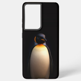 Coque Samsung Galaxy Black 4 Luxe Galaxy S21 Ultra, Empereur Penguin